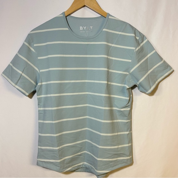 BYLT Basics Other - Bylt Drop Cut Lux size Small Short Sleeve T-Shirt Striped blue white